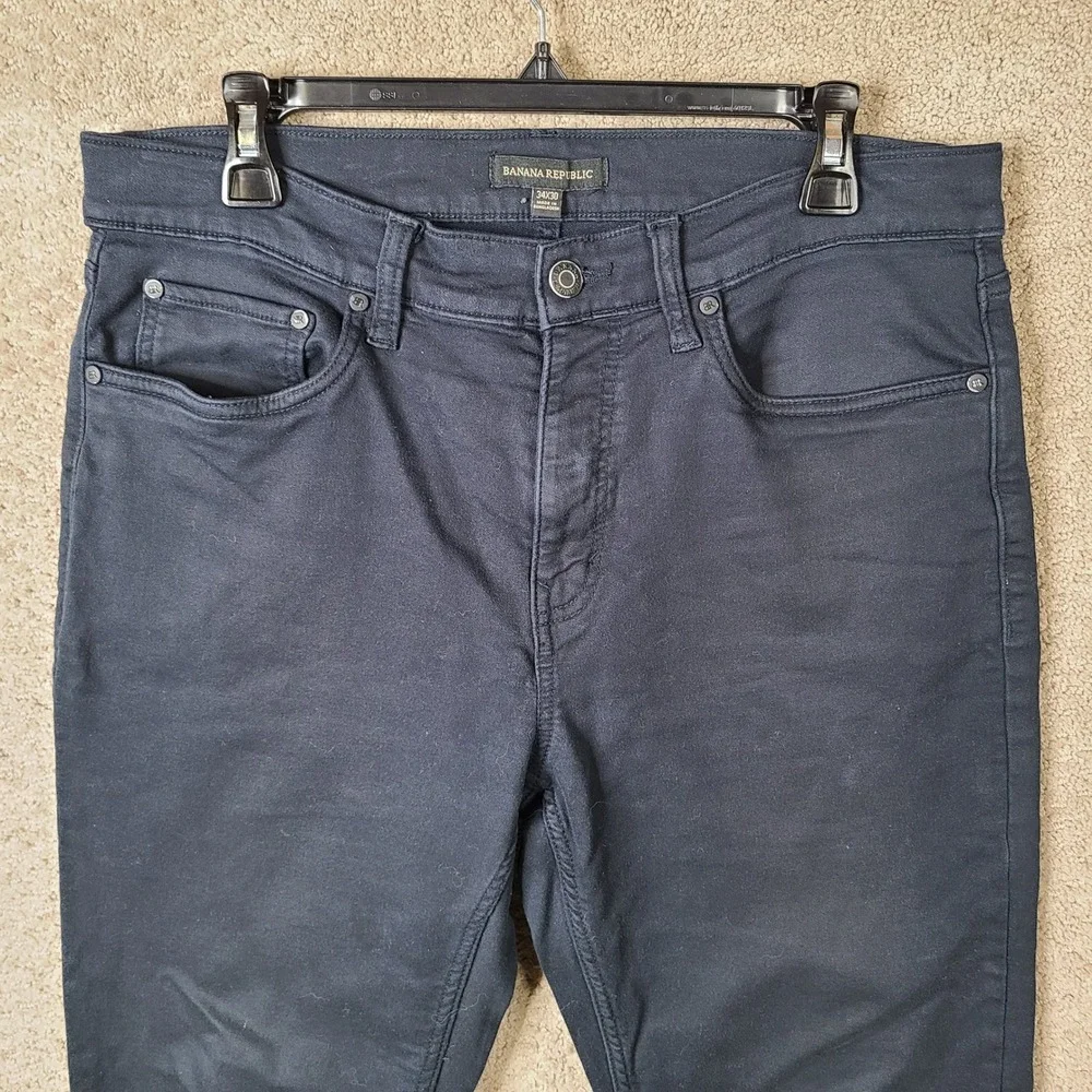 Banana Republic Pants Mens 34x30 Blue Slim Fit Chino Cotton Spandex 5 Pocket